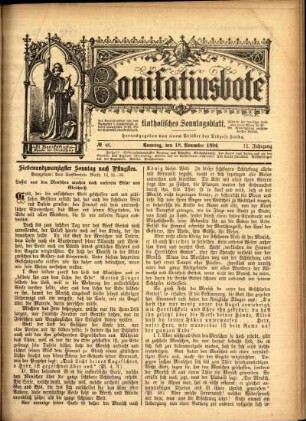 Ausgabe vom Sonntag, den 18. November 1894.