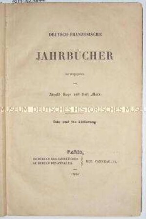 Deutsch-Französische Jahrbücher