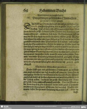 Das sechs und zwantzigste Capitel. IV. Von gählingen geschwinden Ohnmachten zu Latein Syncope genant
