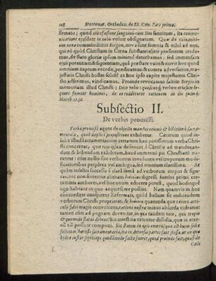 Subsectio II. De verbis promissi.