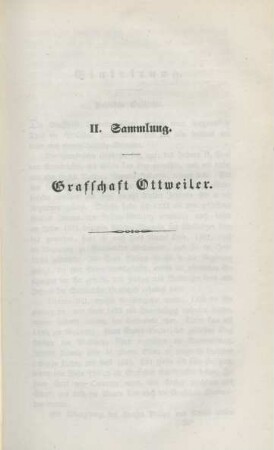 II. Sammlung. Grafschaft Ottweiler.