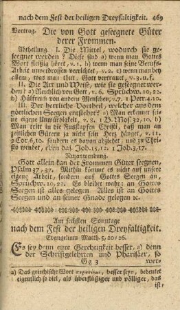 Am sechsten Sonntage nach dem Fest der heiligen Dreyfaltigkeit