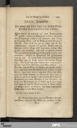 XXXIV. Hauptstück. Der zweyte und dritte Theil des fünften Bellarminischen Hauptargumentes wird widerlegt.