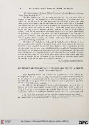 3.Ser. 2.1922: De noord-nederlandsche grisailles en de "Meister der Liebesgärten"