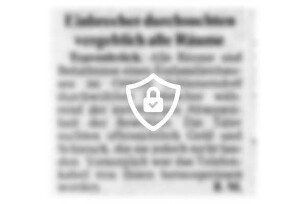 Einbrecher durchsuchten vergeblich alle Räume