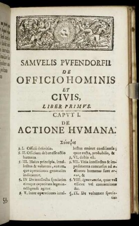 Caput I. De Actione Humana.