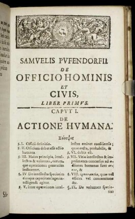 Caput I. De Actione Humana.