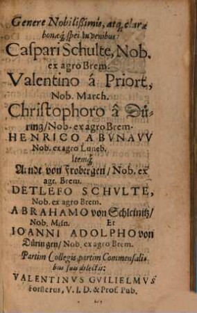Valentini Gvilielmi Forsteri Ivreconsulti, Et Antecessoris, Observationvm Svccisivarvm : Libri Dvo