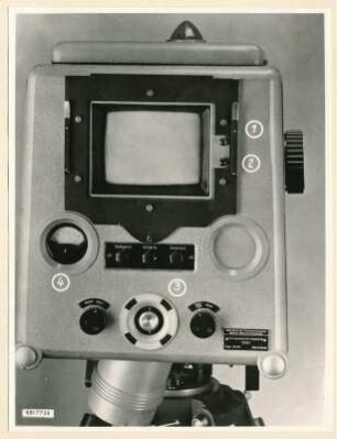 Fernseh-Studio-Kamera FSTK1, Frontalansicht Einstellfeld , Foto 1958