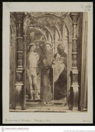 Marienpolyptychon / Polyptychon des heiligen Martin / Polittico di San Martino, Die heiligen Sebastian, Antonius von Padua und Paulus