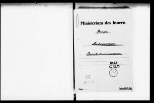 Organisation des Finanzministeriums und nachgeordneter Behörden