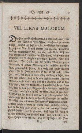 VIII. Lerna Malorum