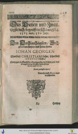 Das Sieben und zwantzigste Buch.