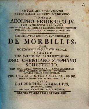 Diss. med. inaug. de morbillis