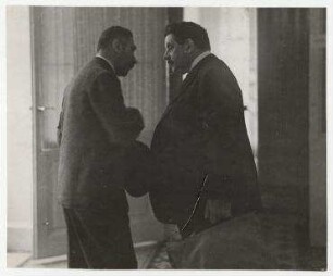 Lausanner Abrüstungskonferenz. Édouard Herriot und Franz von Papen im Hotel Beau Rivage. links: Franz von Papen, rechts: Édouard Herriot