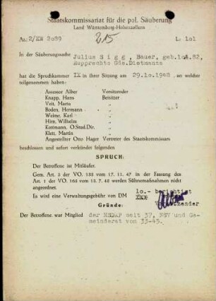 Sigg, Julius