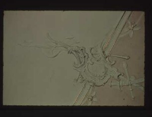 Rocaille mit den Attributen des Mars