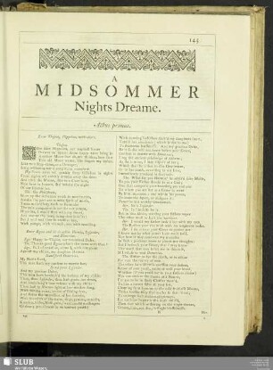 A Midsommer Nights Dreame