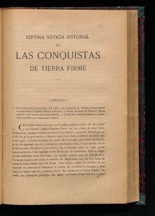Séptima noticia historial de las conquistas de Tierra Firme
