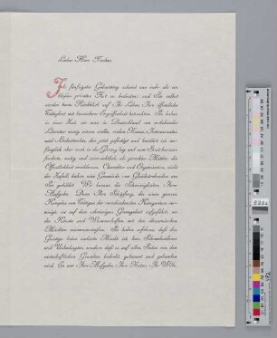 Brief an Samuel Fischer