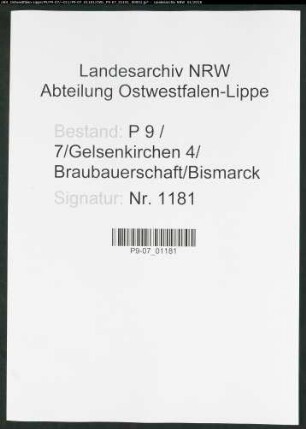Sterberegister Standesamt Gelsenkirchen 4 Braubauerschaft Bismarck