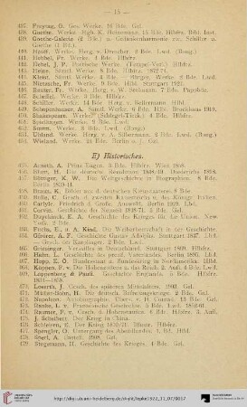 E) Historisches (Nr. 455-495)