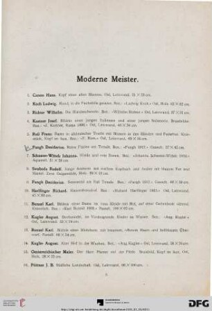 Moderne Meister (Nr. 1-259)