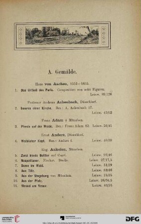 A. Gemälde (Nr. 1-204)