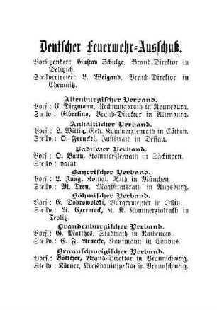 Deutscher Feuerwehr=Ausschuß