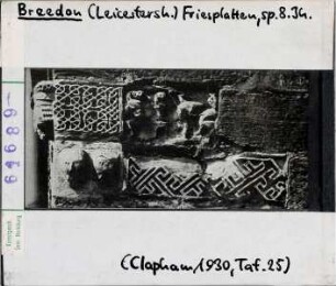 Breedon (Leicestershire), Friesplatten, spätes 8. Jhd.