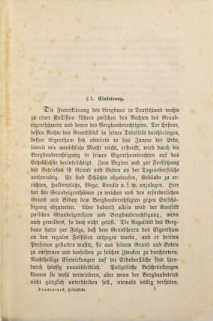 Die Haftpflicht das Bergwerksbesitzers aus der Beschädigung des Grundeigenthums nach Preußischem Recht von Herm. Daubenspeck Oberlandesgerichtsrath