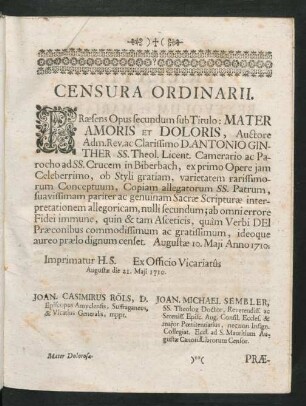 Censura Ordinarii.