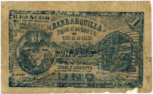 Geldschein, 1 Peso, 7.5.1900