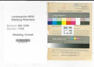 Entnazifizierung Conrad Wessling , geb. 13.07.1901 (Bankbeamter)