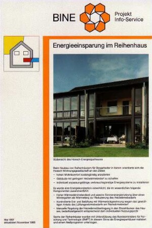 Energieeinsparung im Reihenhaus.