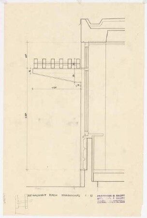Forschungsinstitut für Holzwerkstoffe, Karlsruhe: Sonnenschutz: Schnitt 1:10