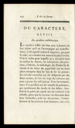 XLVIII. Du caractere emblèmatique.