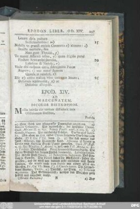 Epod. XIV. Ad Maecenatem.