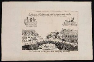 Die Fleischbrücke wie sie gegen dem Niedergang anzusehen. - Fleischbrücke, Nürnberg