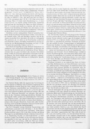 827-828 [Rezension] Lodahl, Michael E., Shekhinah, spirit