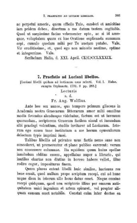 7. Praefatio ad Luciani libellos