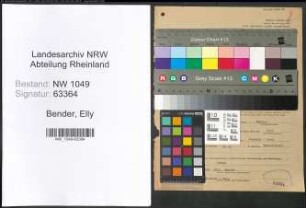 Entnazifizierung Elly Bender , geb. 02.01.1902 ()