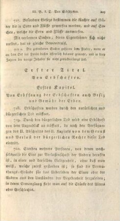 Erster Titel. Von Erbschaften