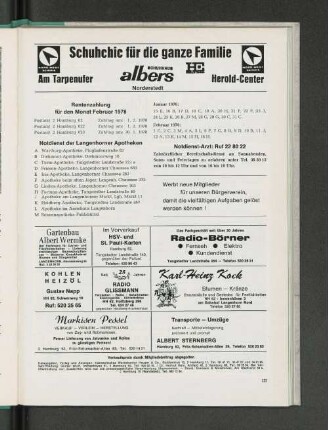 Rentenzahlung für den Monat Februar 1978