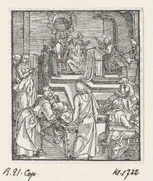 Zwölfjähriger Jesus im Tempel, aus: "Marienleben"