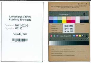 Entnazifizierung Willi Schade, geb. 14.07.1900 (Gastwirt)