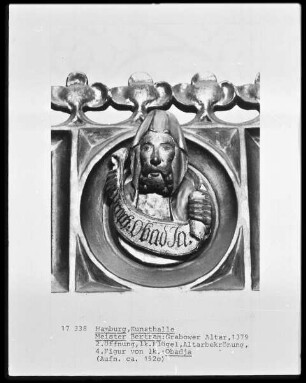 Grabower Altar — Altarbekrönung: Die klugen und die törichten Jungfrauen; Propheten — Altarbekrönung: Obadja