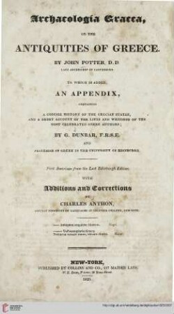 Archaeologia Graeca or the antiquities of Greece