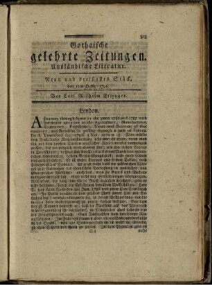 Neun und dreisigstes Stück, den 1ten Octbr. 1791.