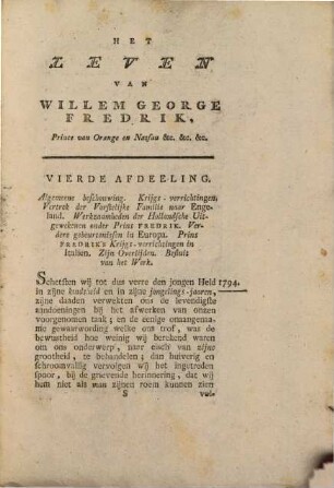 Het Leven van Willem George Fredrik, prince van Orange : met Platen, 4